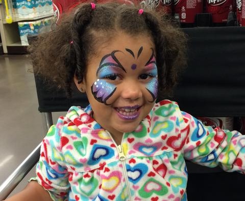 Charming Girl Butterfly Event Face Paint