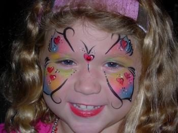 Heart Butterfly Party Face Painting