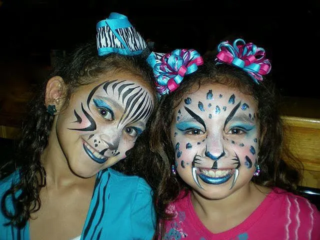Zebra and Snow Leopard from Face Painting and Balloons