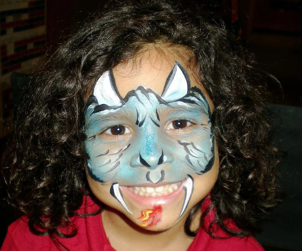 Blue Dragon Face Painting